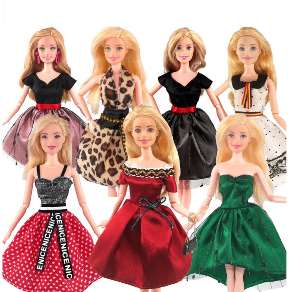 kit 10 vestidos para boneca barbie - roupas da barbie sortidas