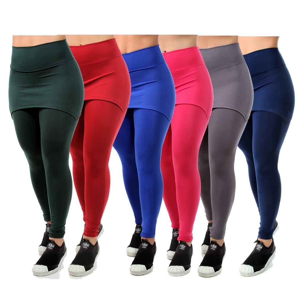 1 Calça Legging Tapa Bumbum Saia Roupas Femininas Para Academia B03