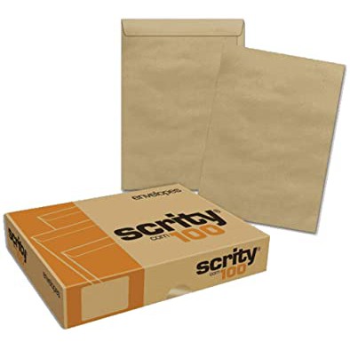 Envelope Saco Kraft Pardo - SKN035 250x353mm Scrity - 250 Unidades