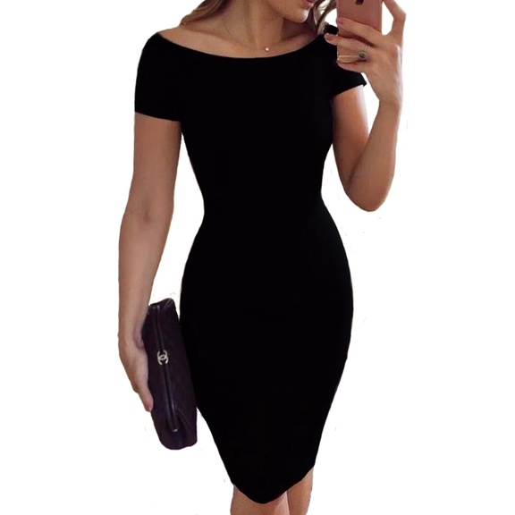 Vestido curto hot sale social preto