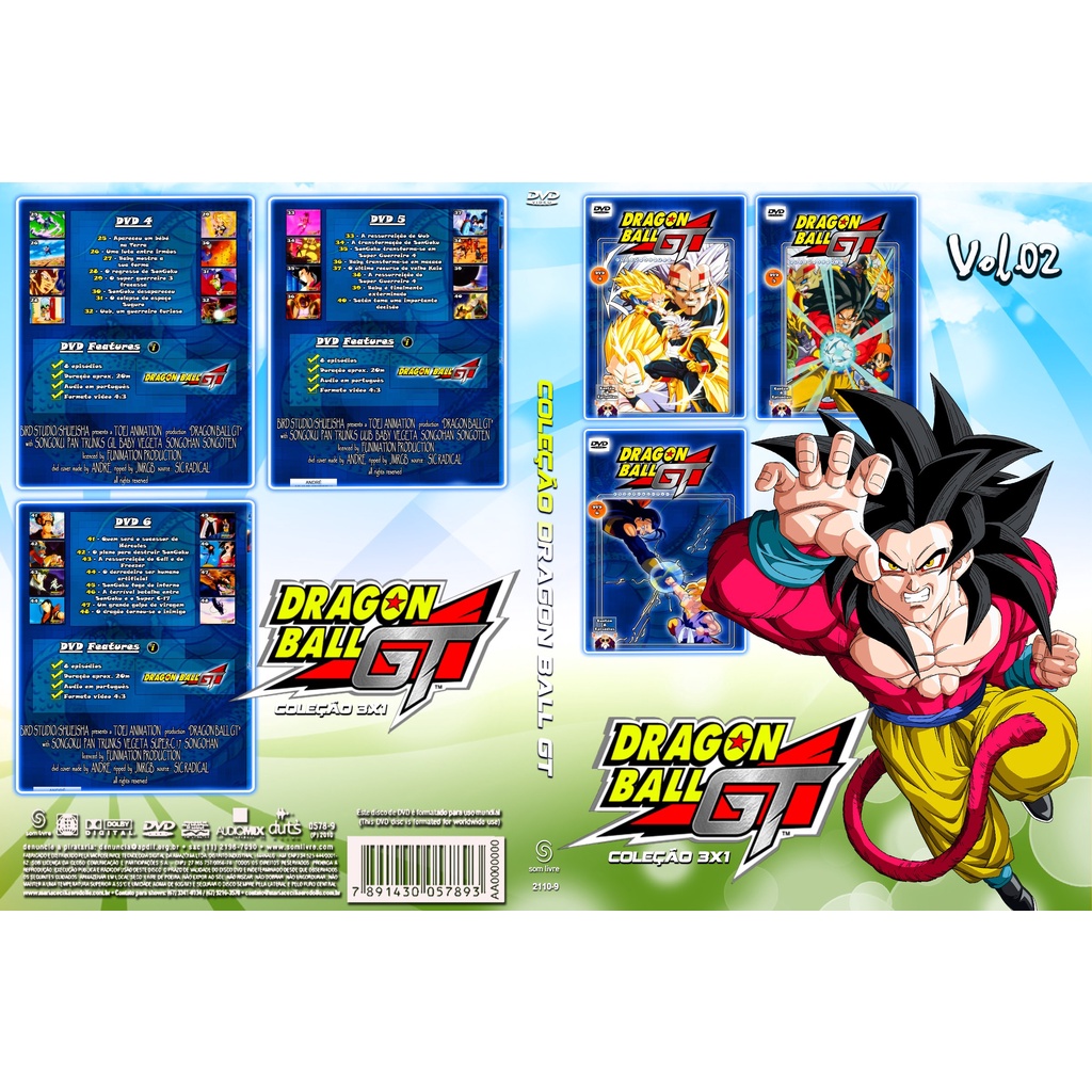 Coleção Desenho Dragon Ball GT 3 Em 1 (volume 02) Episódios do 17