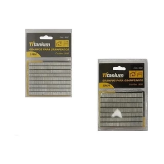 Grampos Para Grampeador Tapeceiro 6Mm E 8Mm 5068 Titanium