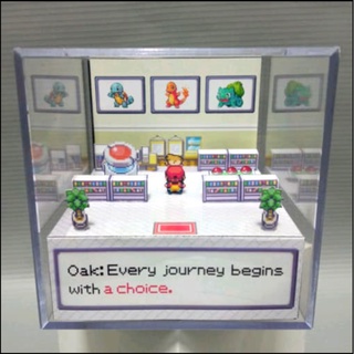 Pokemon Firered - GeekRama diorama em cubo