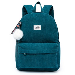 Mochila Spector Velvet Feminina Casual Com Chaveiro Pelinho