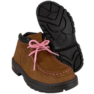 Tênis Destroyer Infantil Classic Country Marrom Rato Cadarço Rosa Couro Original