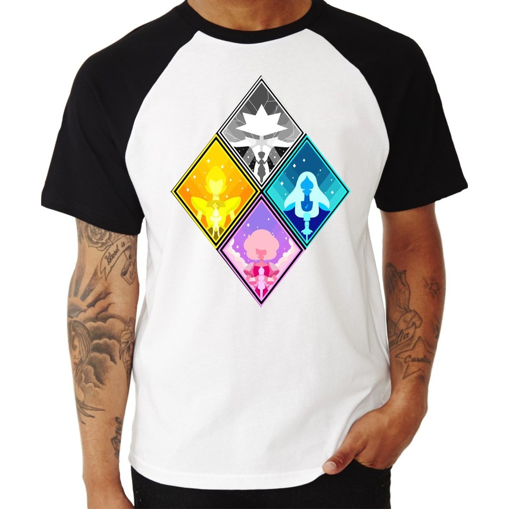 Camiseta Steven Universo Crystal Gems