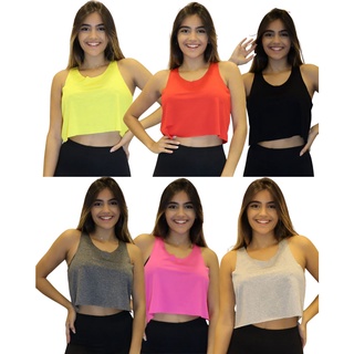 KIT 3 Croppeds Feminino Fitness academia 10828