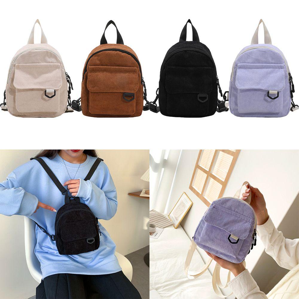 Mini Mochila Feminina De Voz Em Veludo Moda Viajar