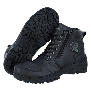 Bota Coturno Motociclista Ziper Lateral Crshoes 8020