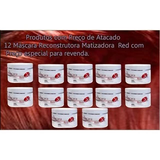 Kit Com 12 Produtos P/ Revenda- Reconstrução Cabelo Vermelho