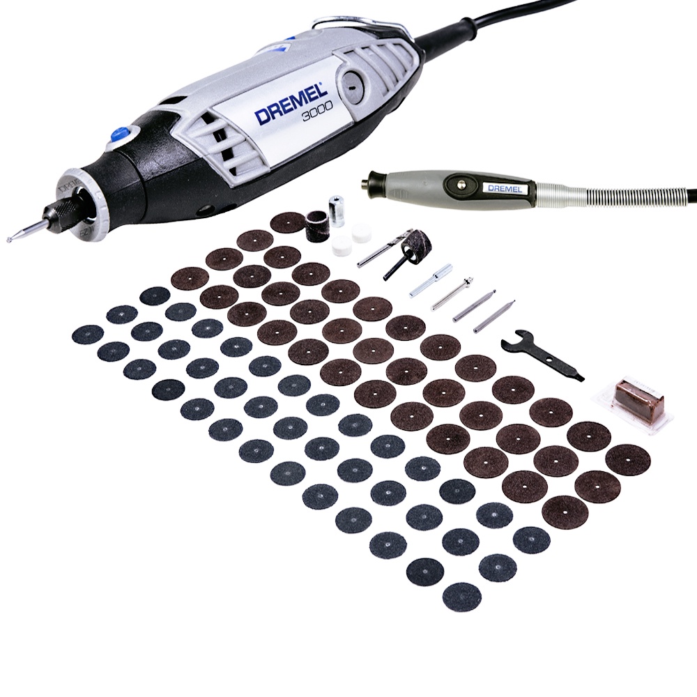 Kit Dremel Micro Retífica 3000 + Estação de Trabalho + Brocas