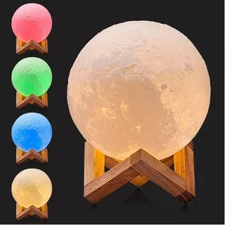 Luminária Lua Cheia Led Recarregável Cor Usb 15cm