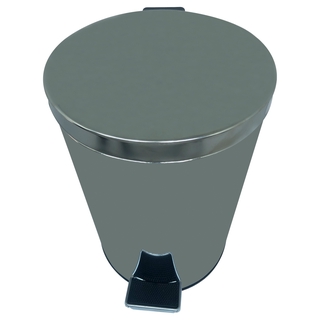 Lixeira em Aço Inox Com Balde Removível Com Tampa e Pedal Capacidade 12 Litros
