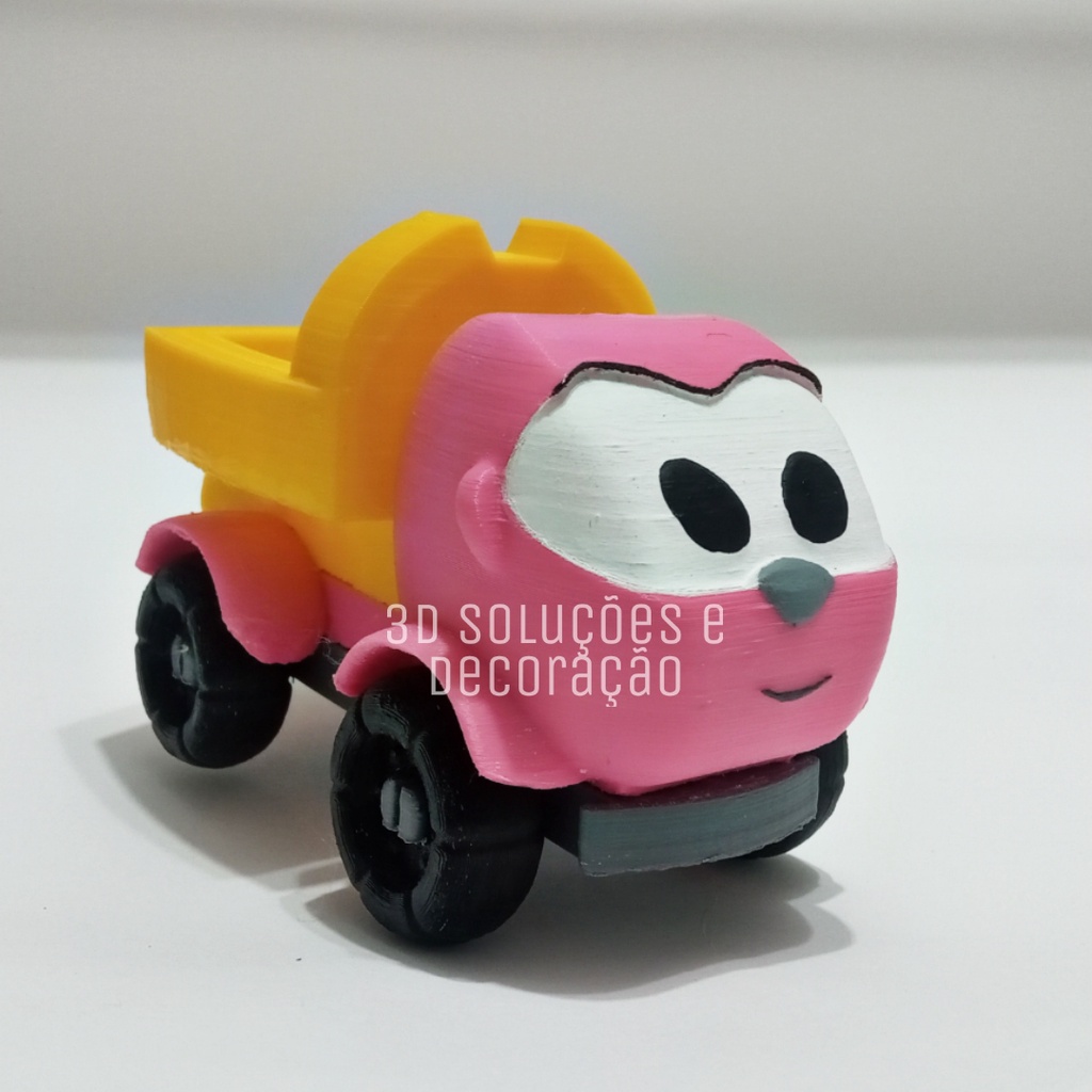 Leo o caminhão curioso boneco brinquedo impressao 3D