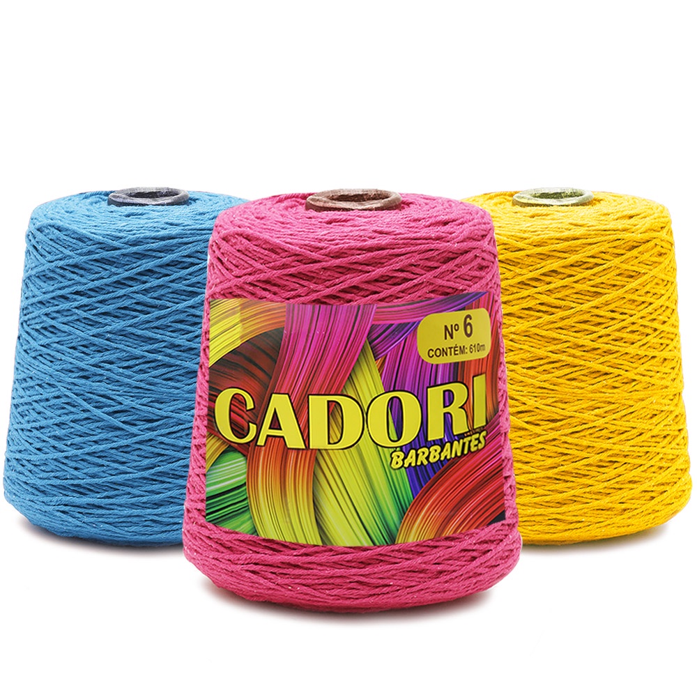 Barbante Cadori N.06 600g Tex 984 610mts Crochê Tricô | Shopee Brasil