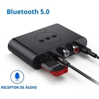 Receptor De Áudio Usb Tipo-C Bluetooth 5.0 Nfc Com P2 E Rca Para home theater e micro system