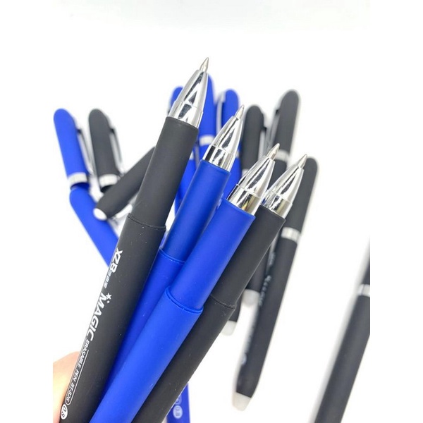Caneta que apaga XZB 0.8 escrita macia azul e preto | Shopee Brasil