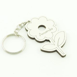 30 Chaveiros Lembrancinha Mdf Branco - Infantil - Flor