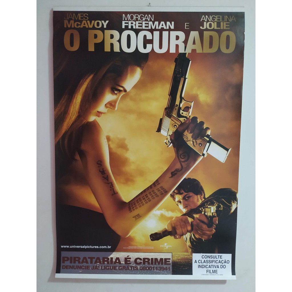 POSTER FILME O PROCURADO (2008) com Angelina Jolie - Tam 94 cm X 64 cm ...