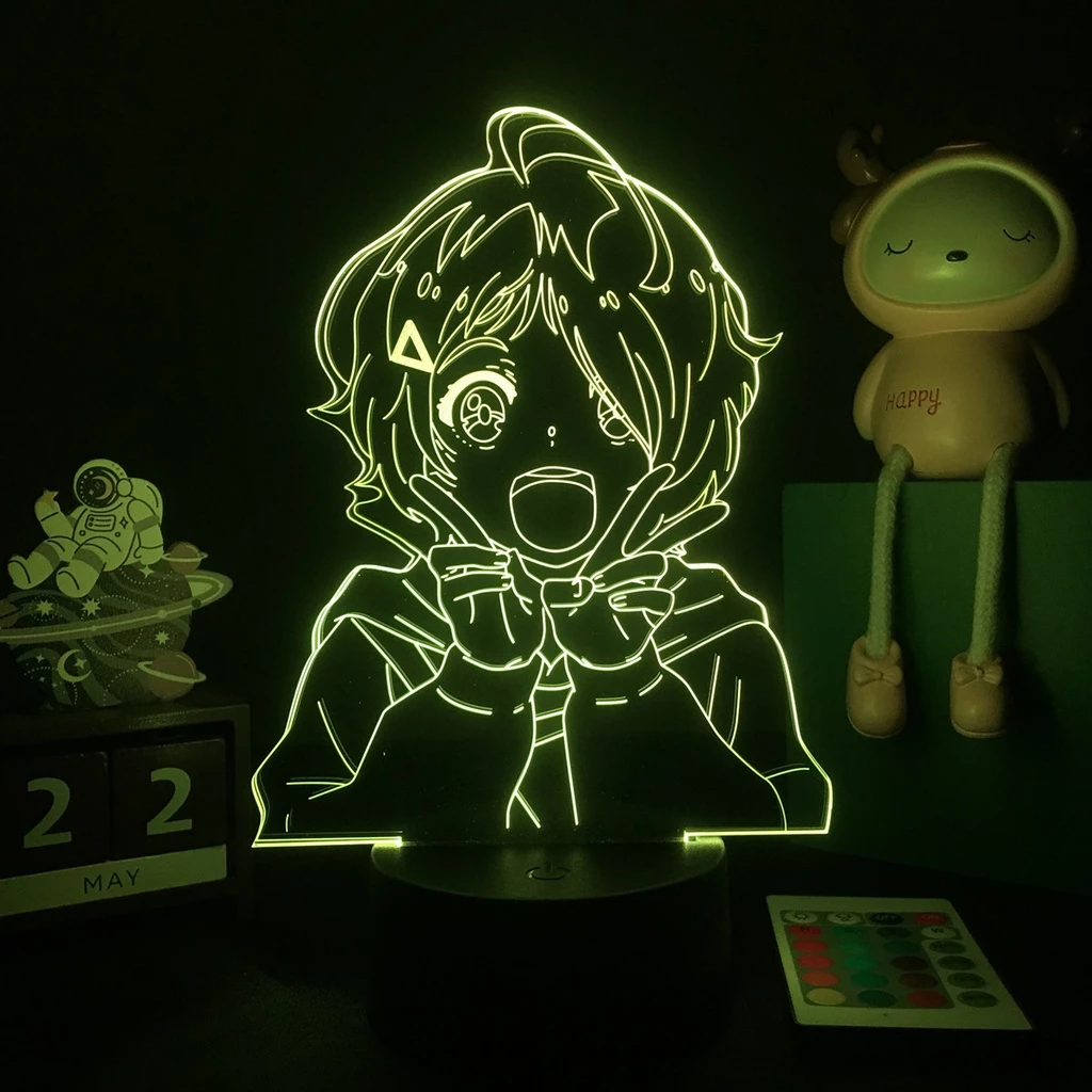 Anime Wonder Egg Priority Ai Ohto Figure Lâmpada Led Noturna Jagermeister 16 Cores Sensor De Toque USB