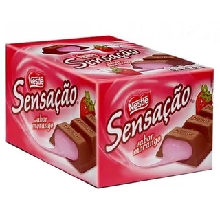 Caixa chocolate sensação sabor morango