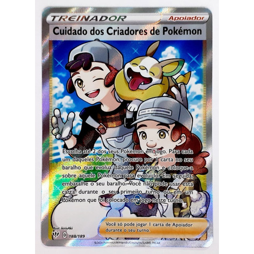 Carta Pokémon Cuidado Dos Criadores De Pokémon Full Art