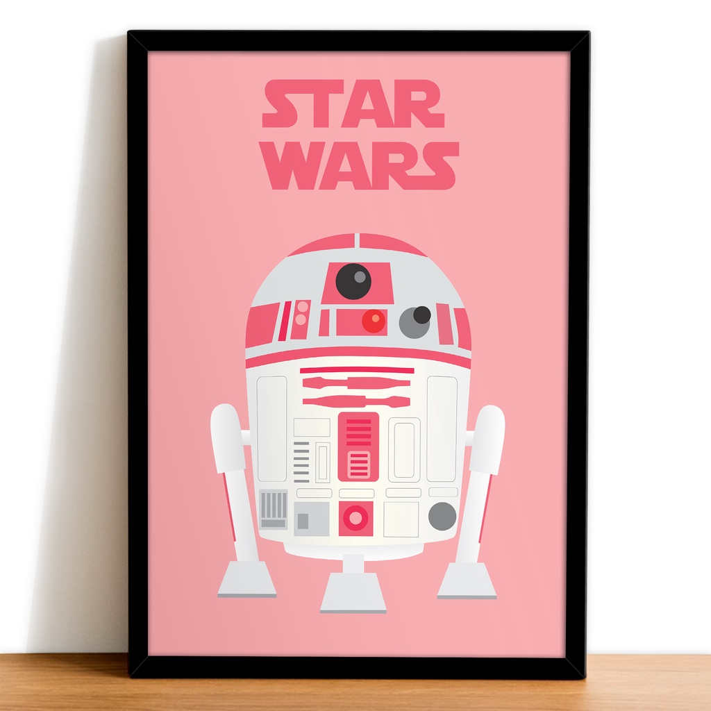QUADRO STAR WARS RD-D2 A4 (24x33 cm - Várias Cores - Com vidro ...
