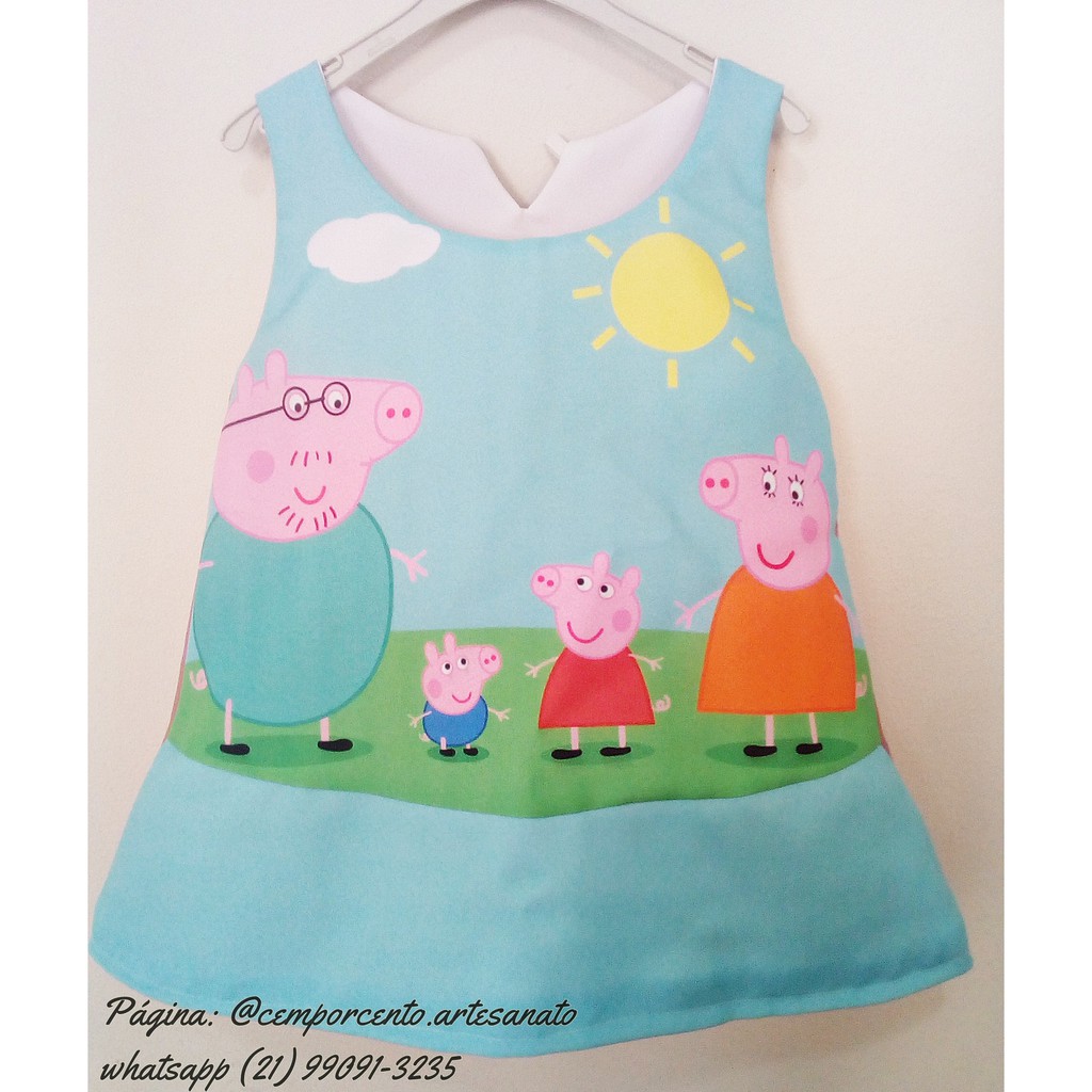 Roupa peppa pig sales festa