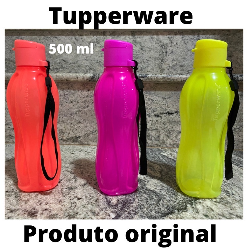 Tupperware Garrafa 500 ml neon original | Shopee Brasil