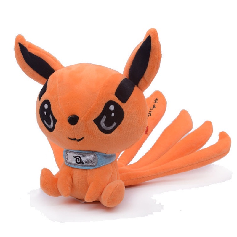 25cm Anime Naruto Kyuubi Kurama Demon Nine-tales Raposa Kawaii Fofo Animal Peluche Pelúcia De Desenho Macia Recheada Presente Para Crianças