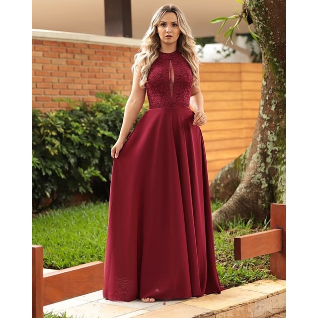 RPAEOY Vestido de mulher elegante decote halter bainha com folhos