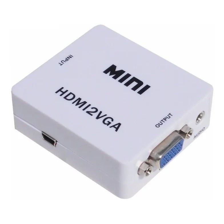 Adaptador Conversor De Hdmi Para Vga Com Áudio Monitor Tv