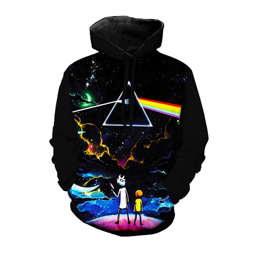 Rick and morty pink floyd hoodie online