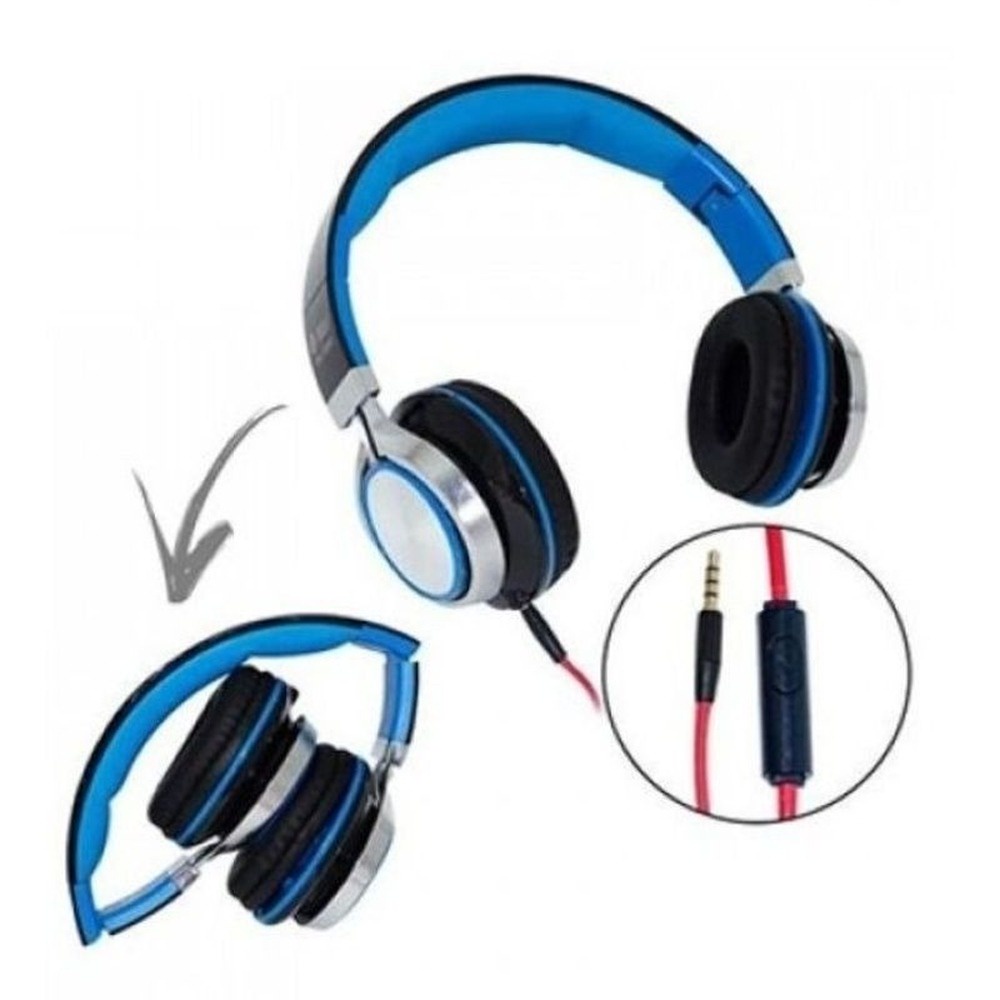 Fone De Ouvido Estéreo Headphone Dobrável Com Fio Celular fone | Shopee ...