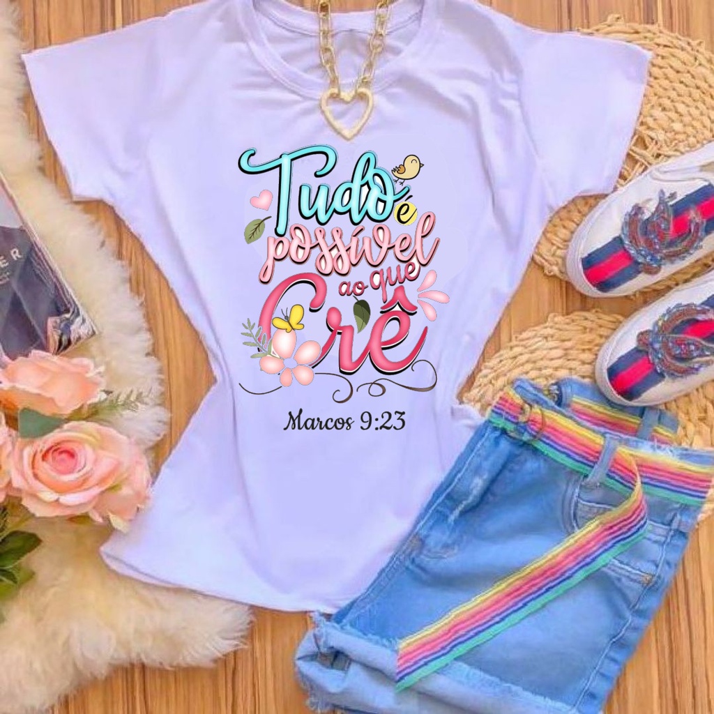 Blusas com best sale dizer evangelico