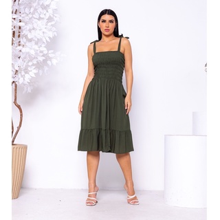 Vestido Curto de Alça Viscolinho / Duna