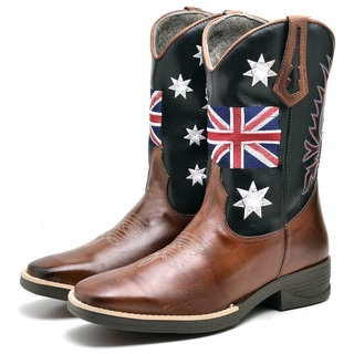 Bota Texana London Masculina Cano Longo 2500 Country Rodeio Butina Bico Quadrado