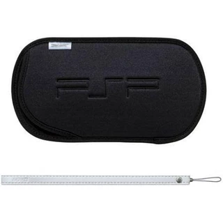 Bolsa Protetora De Transporte De Macia Para Sony PSP 1000 2000 3000 Preto