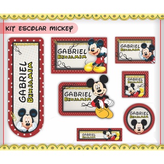 Etiqueta Escolar - Mickey - 100 Und