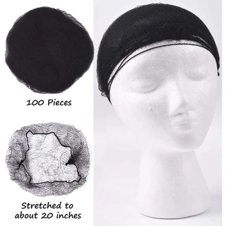 100 Pcs Redes De Cabelo , 50 Cm Invisível Elástico Malha Borda Para O Coque De Balé , Dormir , Mulheres E Peruca