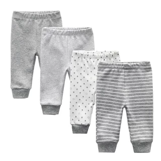 4PCS/LOT Calças Recém-Nascidas Cartoon Quatro Estações Baby 100 % Algodão Boy Soft Girl