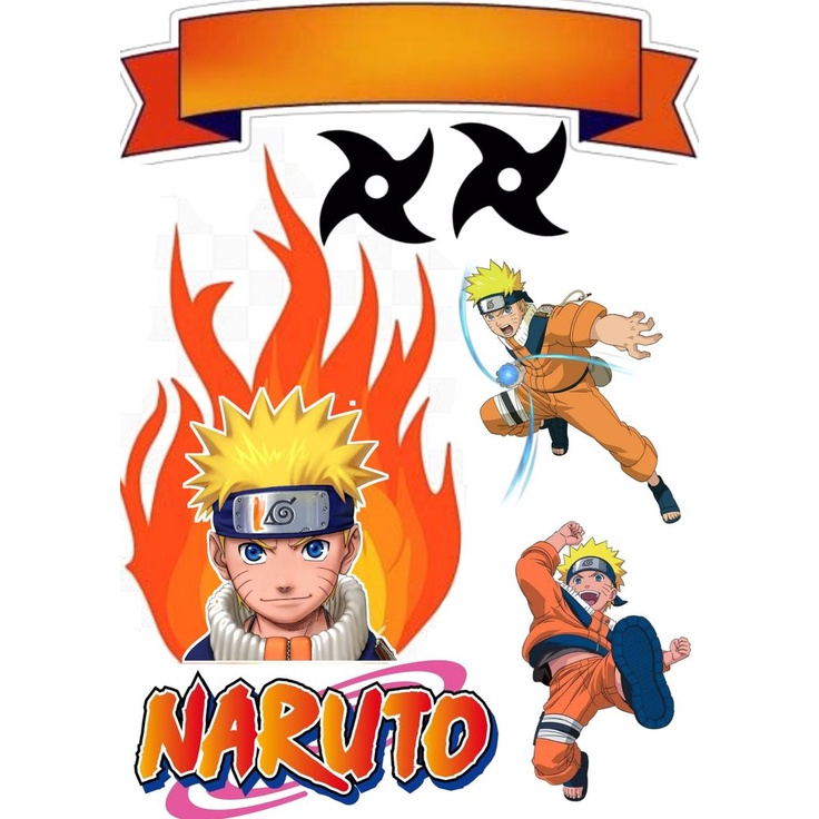 Topo de bolo Naruto topper para bolo personalizado