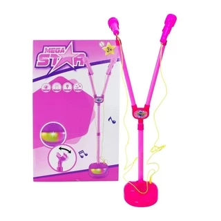 Microfone Duplo com Pedestal Ajustável para Meninas BBR Toys