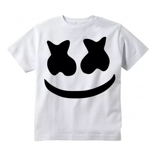 Camiseta Do r Brancoala Infantil e Juvenil Unissex mangas preta