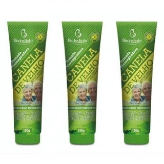 Kit com 3 Pomada Massageadora Canela de Velho com Sebo de Carneiro 150g Cada