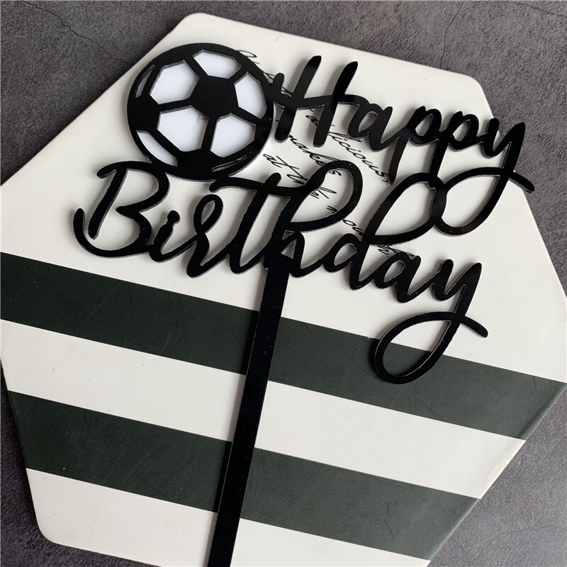 Bolo de futebol decorações de topper bola de futebol decoração do bolo para  o tema de futebol festa de aniversário dos homens menino esporte festa  fontes - AliExpress