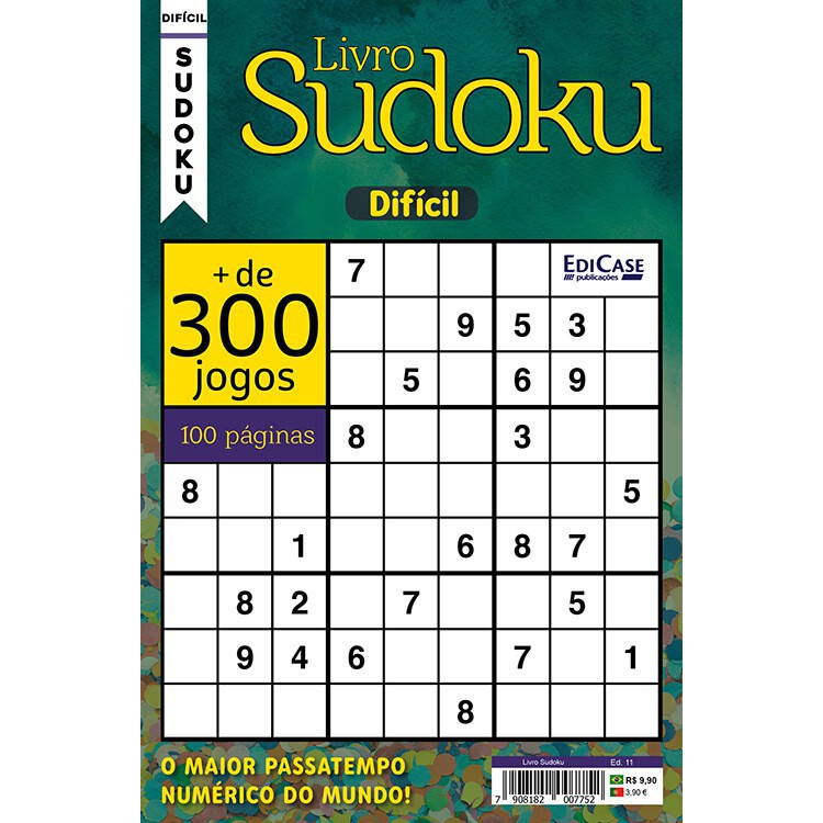 Livro sudoku puzzles100 volume 4 100 jogo de raciocinio logica e