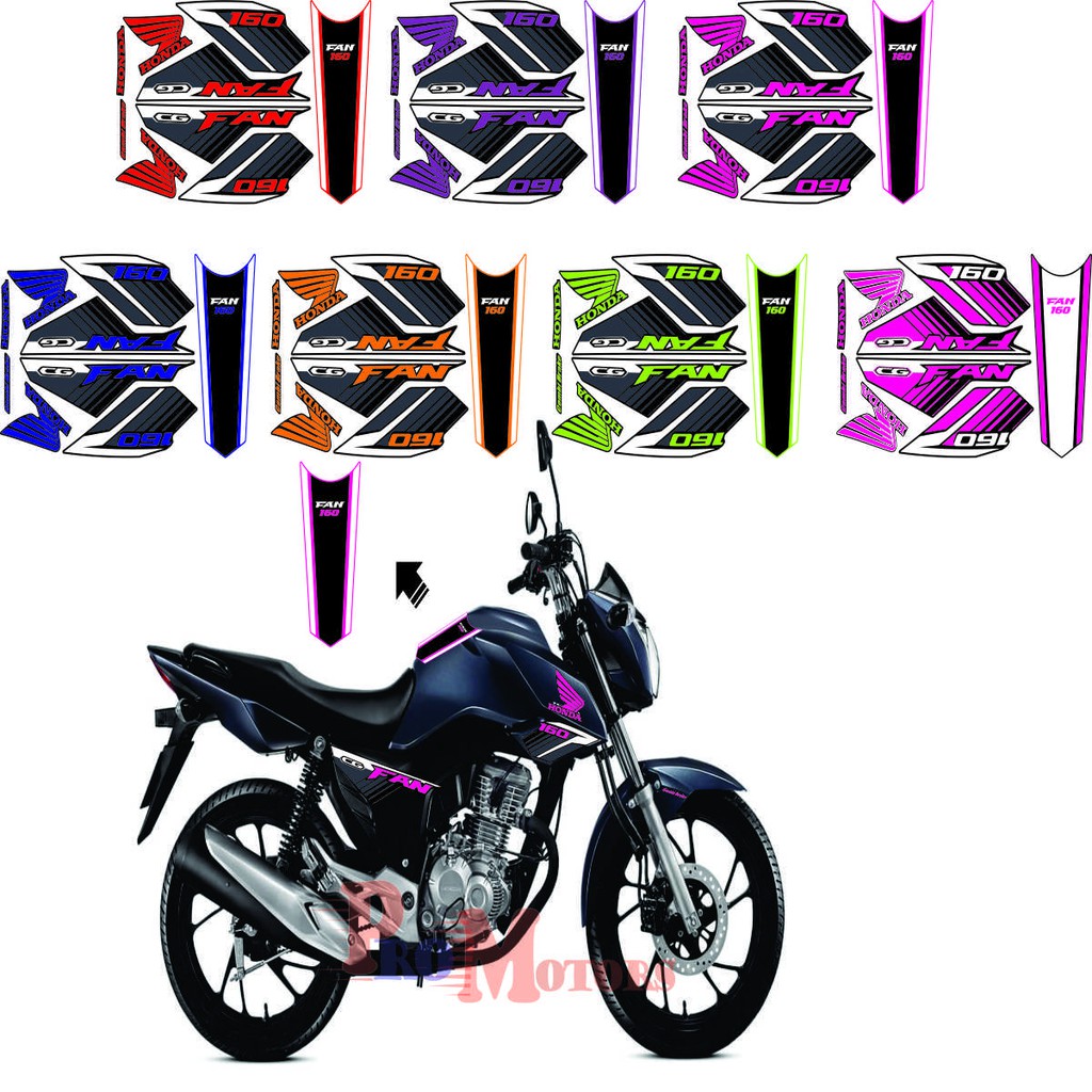 Kit De Adesivos Personalizados Moto Honda Cg 160cc Fan 16/21