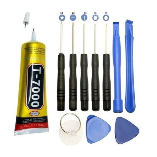 KIT TROCA DE TELA E REPAROS + COLA T7000 110ML IDEAL PARA REPAROS EM ...