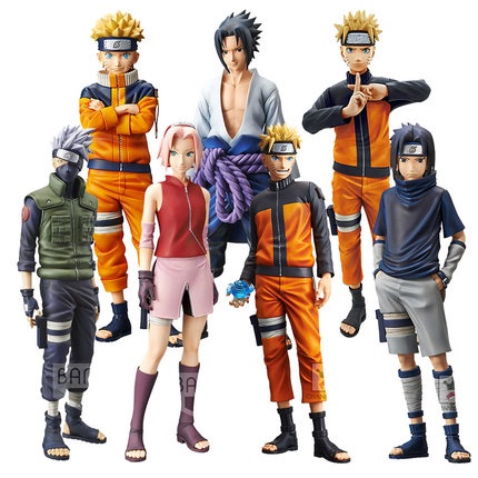 6 Pçs / Lote Anime Naruto Uzumaki Naruto Sasuke Gaara Kakashi Xadrez Pvc Action Figure Coleção Brinquedos